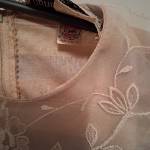 Women's Vintage Donna Morgan Dress, Gray/Pink/Cream Stripes, Size S - Picture 7 of 7